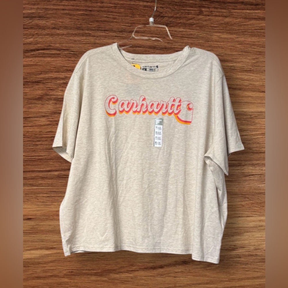 NWT WOMEN'S TENCEL™ FIBER SERIES LOOSE FIT SHORT-SLEEVE SCRIPT GRAPHIC T-SHIRT